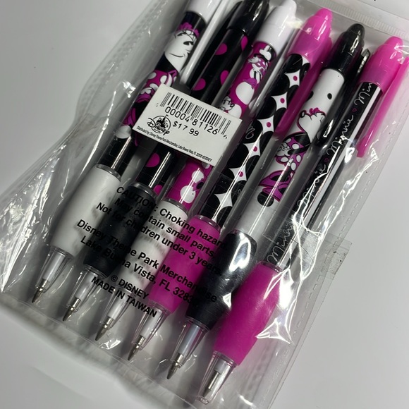 Disney Parks Authentic Minnie Mouse ballpoint pens, Set of 6 - black ink. - Picture 9 of 16